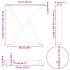 Patas para mesa de comedor 2uds antracita acero 70x(72-73,3)