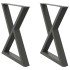 Patas para mesa de comedor 2 uds antracita acero