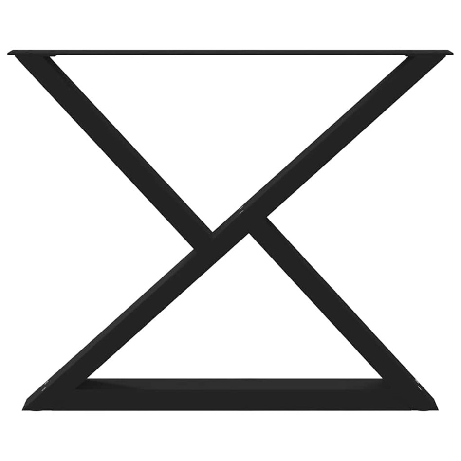 Patas para mesa de comedor 2 uds acero negro 90x(72-73,3)