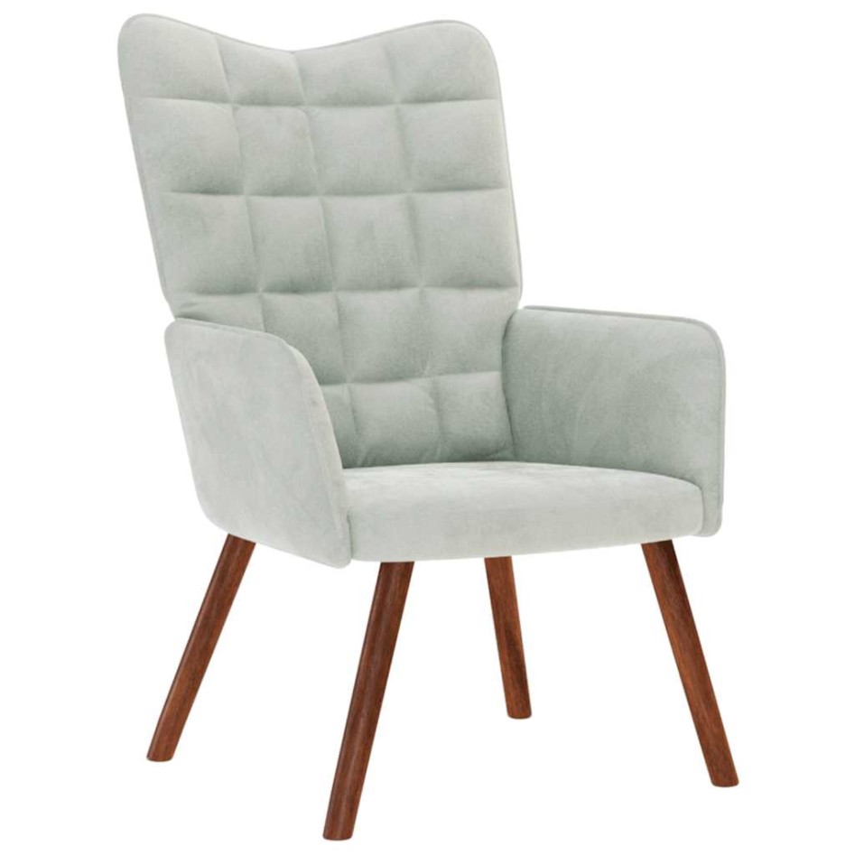 Silla de relajación de terciopelo gris