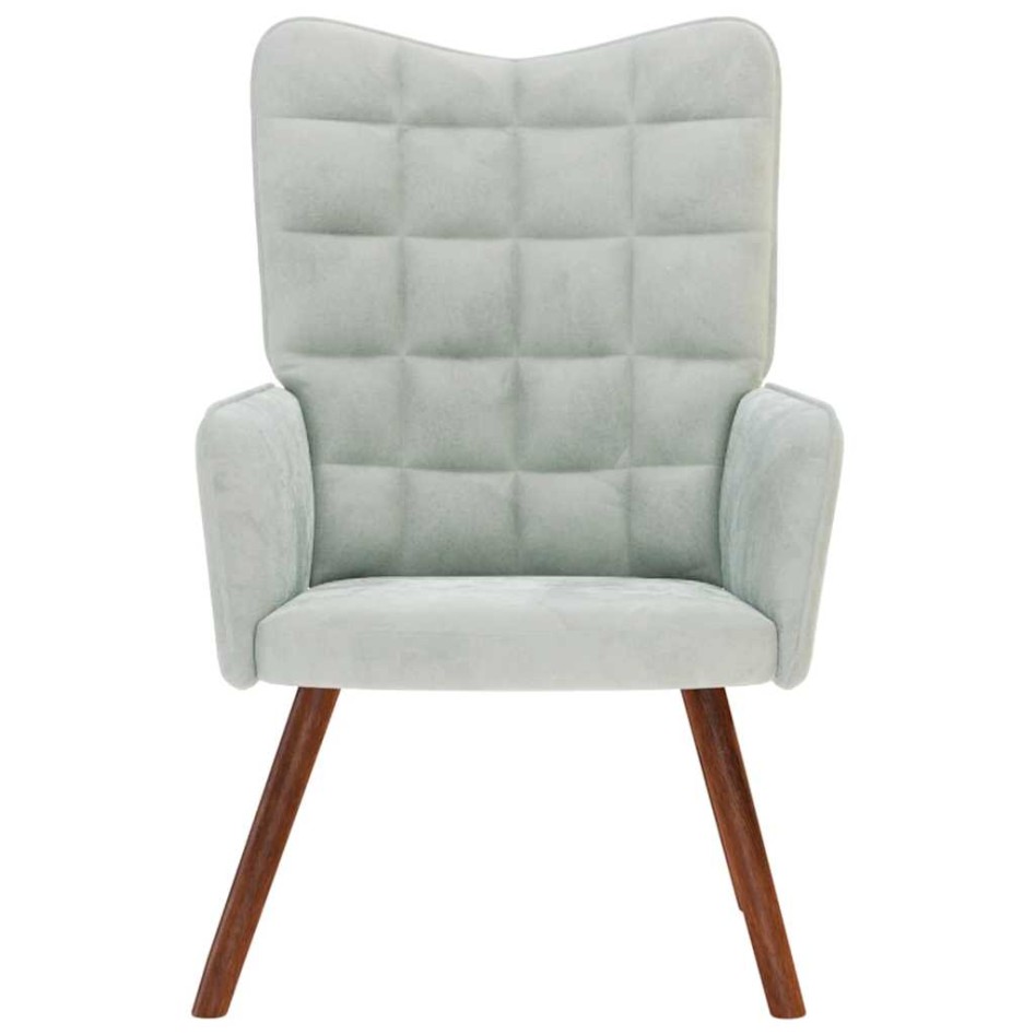 Silla de relajación de terciopelo gris