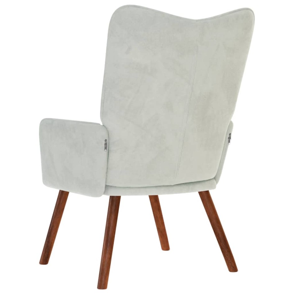 Silla de relajación de terciopelo gris