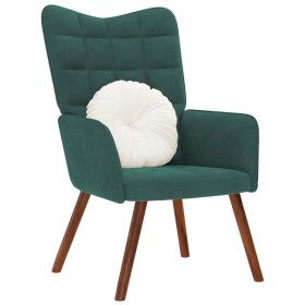 Sillón de relax de terciopelo verde