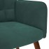 Sillón de relax de terciopelo verde