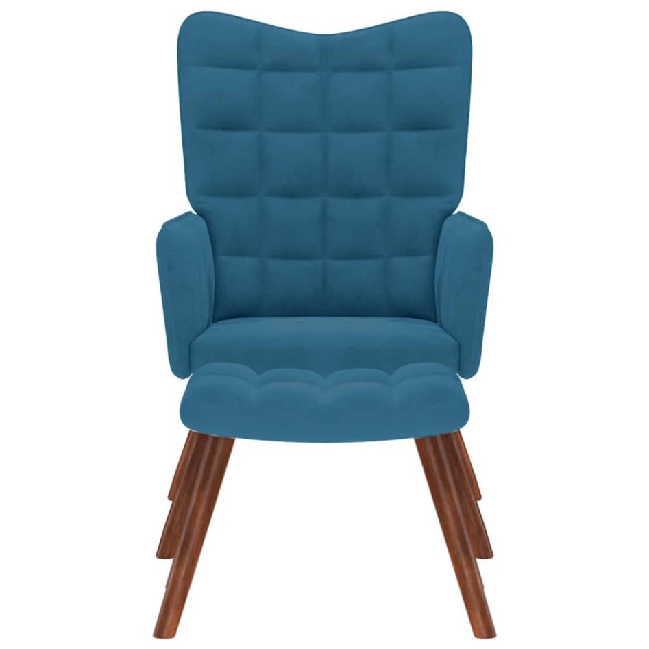 Sillón de relax con reposapiés terciopelo