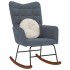 Silla mecedora de terciopelo gris