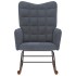 Silla mecedora de terciopelo gris
