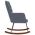Silla mecedora de terciopelo gris