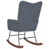Silla mecedora de terciopelo gris
