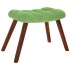 Mecedora con taburete de terciopelo verde