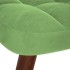 Mecedora con taburete de terciopelo verde
