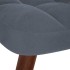 Mecedora con taburete de terciopelo gris