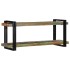 Estante de pared multicolor de madera maciza