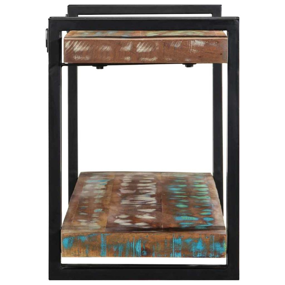 Estante de pared multicolor de madera maciza