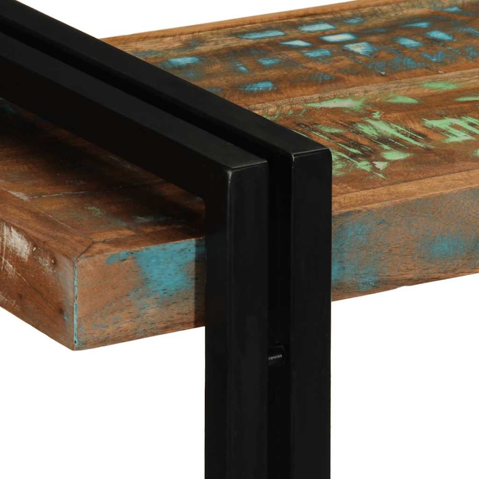 Estante de pared multicolor de madera maciza