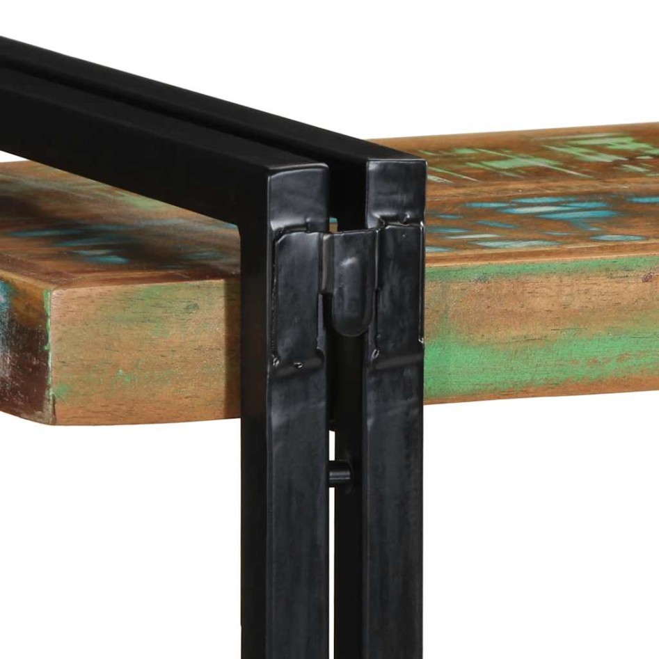 Estante de pared multicolor de madera maciza