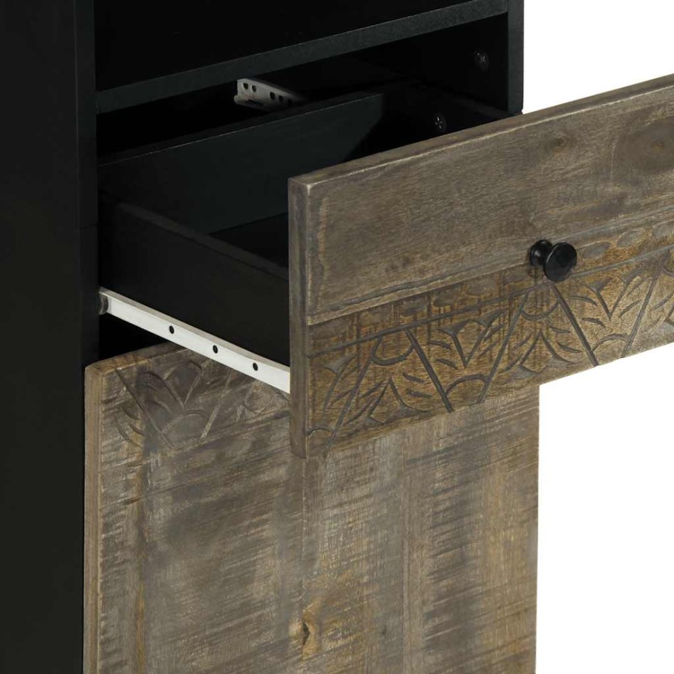 Mueble de baño madera maciza de mango 38x33x160