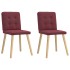 Sillas de comedor 2 unidades tela rojo