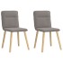 Sillas de comedor 2 unidades tela gris