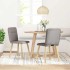 Sillas de comedor 2 unidades tela gris