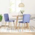 Sillas de comedor 2 uds tela azul