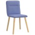 Sillas de comedor 2 uds tela azul