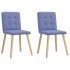 Sillas de comedor 2 uds tela azul