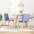 Sillas de comedor 2 uds tela azul
