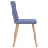 Sillas de comedor 2 uds tela azul