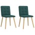 Sillas de comedor 2 unidades tela verde