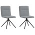 Sillas de comedor giratorias 2 unidades tela gris