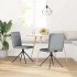 Sillas de comedor giratorias 2 unidades tela gris