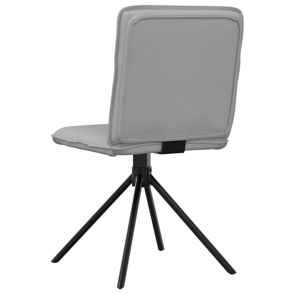 Sillas de comedor giratorias 2 unidades tela gris