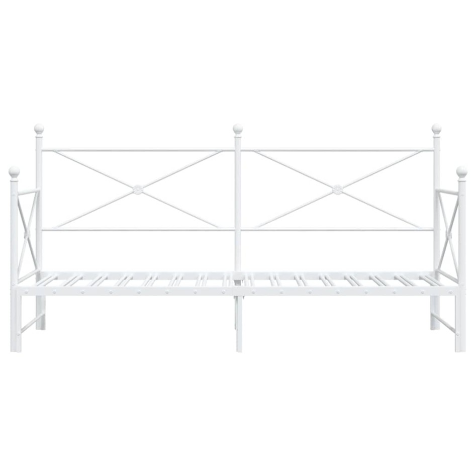 Diván con nido sin colchón blanco 75x190 cm