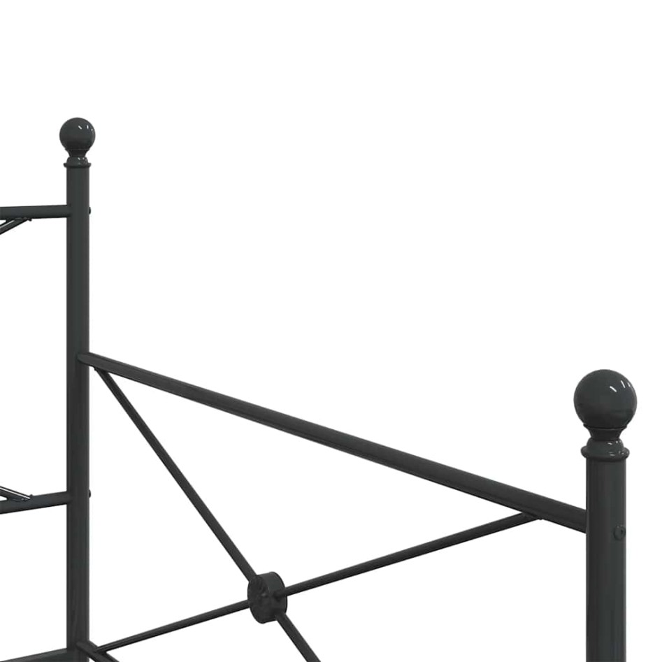 Diván con nido sin colchón negro 107x203 cm