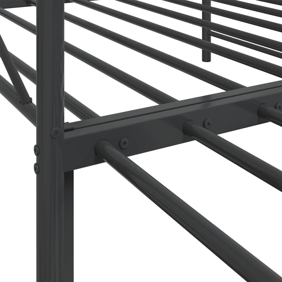 Diván con nido sin colchón negro 107x203 cm