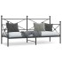 Sofá cama sin colchón terciopelo negro 90x190 cm