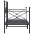 Sofá cama sin colchón terciopelo negro 90x190 cm