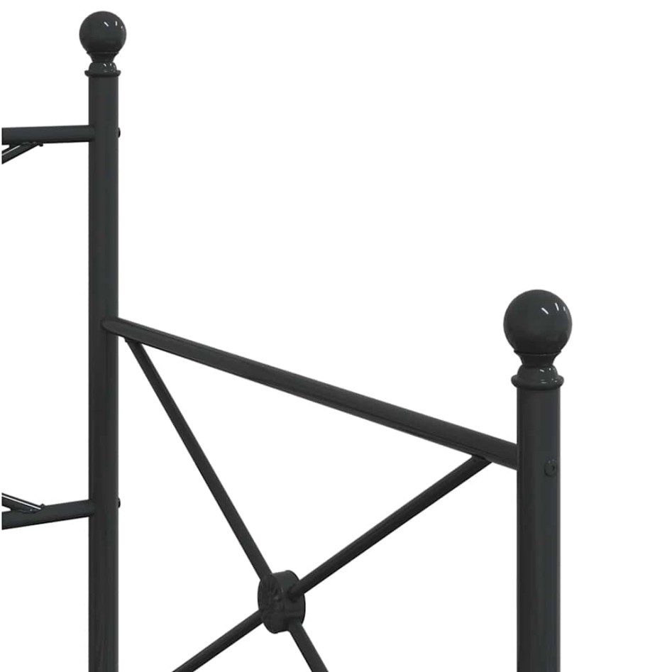 Diván con nido sin colchón negro 80x200 cm