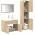 Juego de muebles de baño 4 pzas contrachapada roble