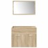 Juego de muebles de baño 4 pzas contrachapada roble