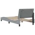 Estructura de cama sin colchón tela gris claro 90x200