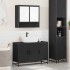 Juego de muebles de baño 2 pzas madera contrachapada