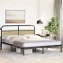 Estructura de cama sin colchón 150x200 cm madera roble