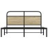 Estructura de cama sin colchón 150x200 cm madera roble