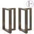 Patas mesa comedor forma T 2uds acero natural