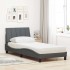 Cama con colchón tela gris oscuro 80x200