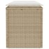 Banco de jardín con cojín ratán sintético beige 110x40x44