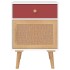 Mesitas de noche 2 uds madera contrachapada blanco 40x30x55