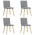 Sillas de comedor 4 unidades tela gris